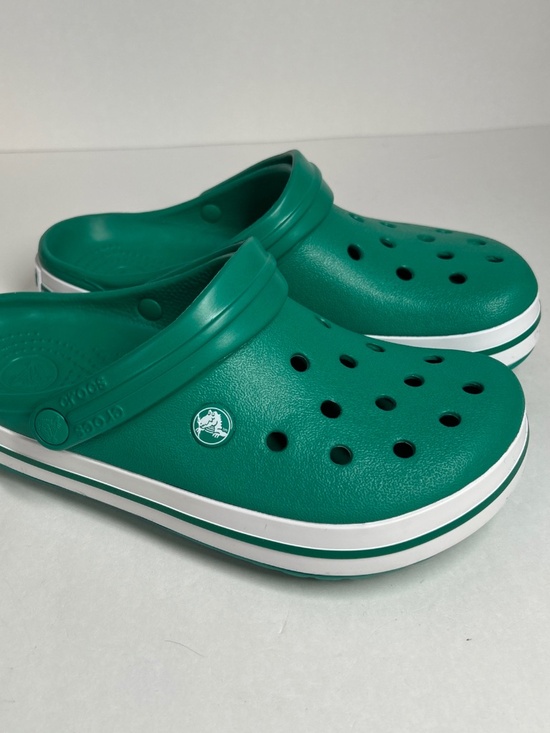 CROCS Shoes - Crocs Adult Off Court Clogs Green White Mens 6 Women 8 Spell Out Platform